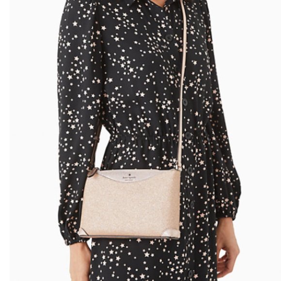 NWT KATE SPADE ROSE GOLD SHIMMY CROSSBODY BAG - Picture 1 of 7